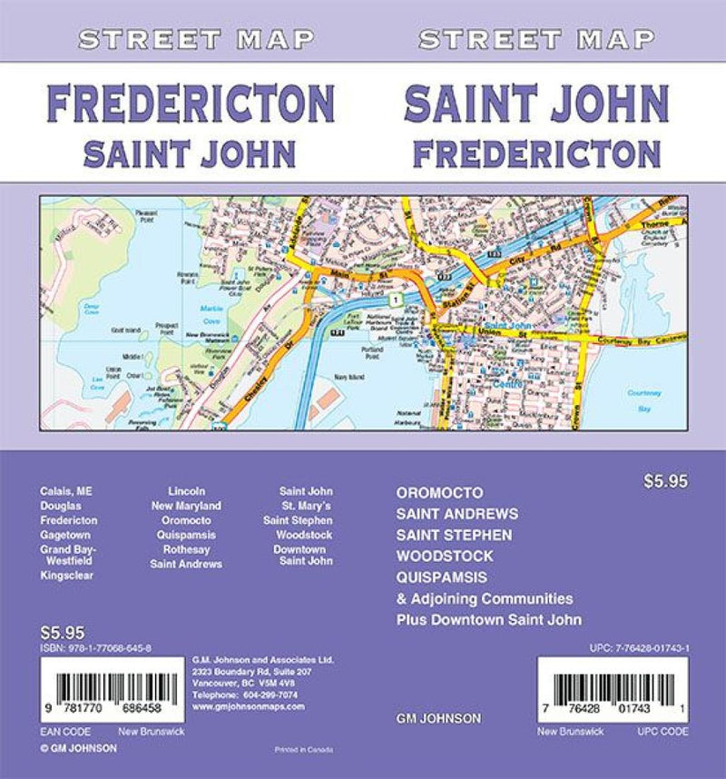 Saint John, Fredericton Street Map