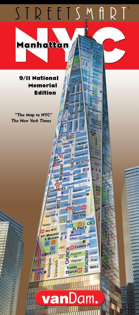 New York City, 9/11 Memorial Streetsmart Travel Map