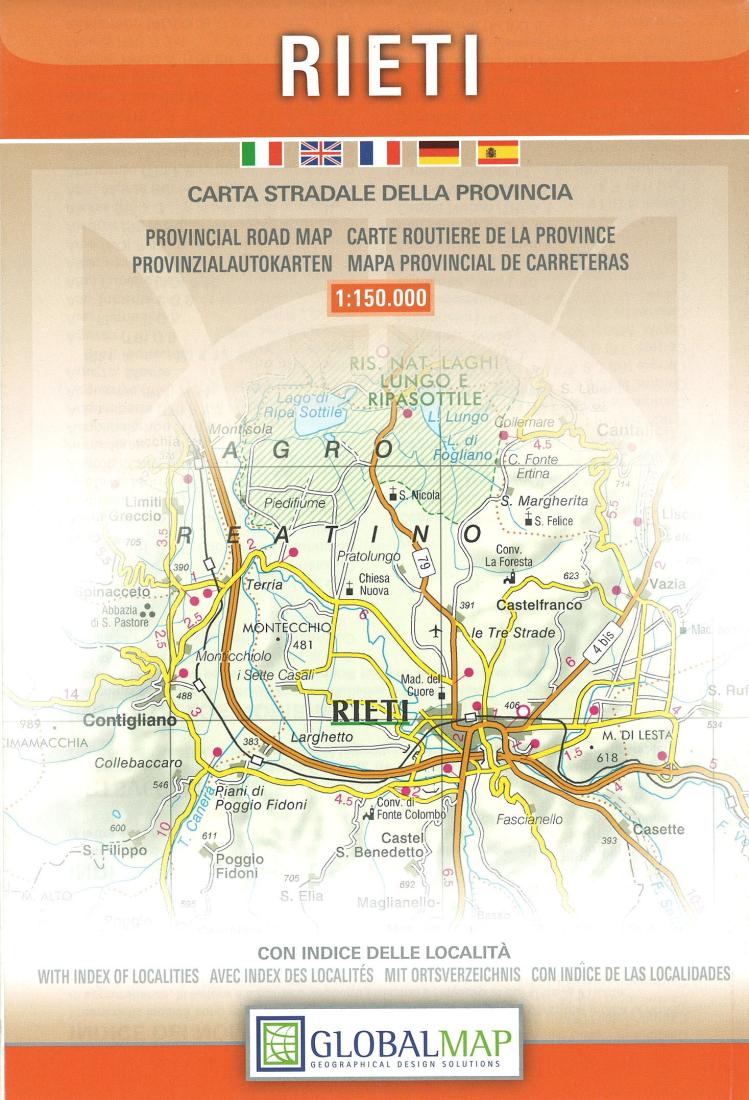 Rieti: Carta Stradale Della Provincia Road Map