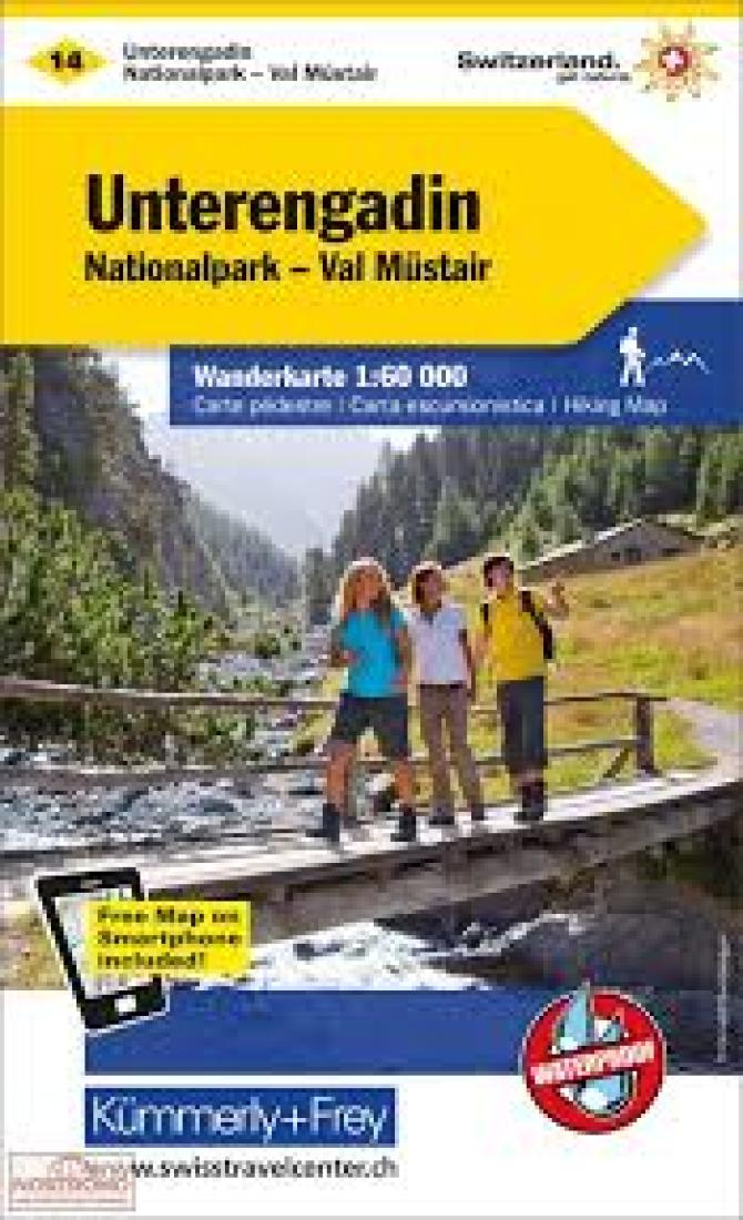 Unterengadin: Switzerland Hiking Map #14