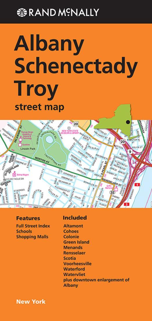 Albany, Schenectady And Troy, New York Road Map