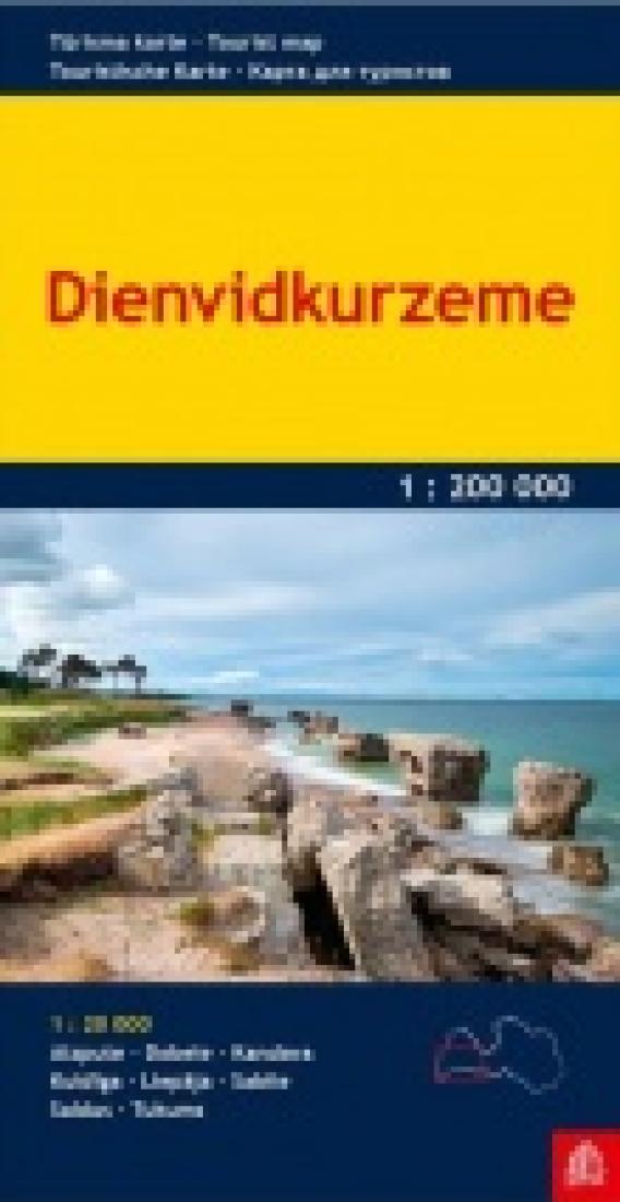 Dienvidkurzeme: T?Risma Karte 1:200 000 = Dienvidkurzeme: Tourist Map 1:200 000 = Dienvidkurzeme: Touristische Karte 1:200 000 = Dienvidkurzeme: ????? ??? ???????? 1:200 000