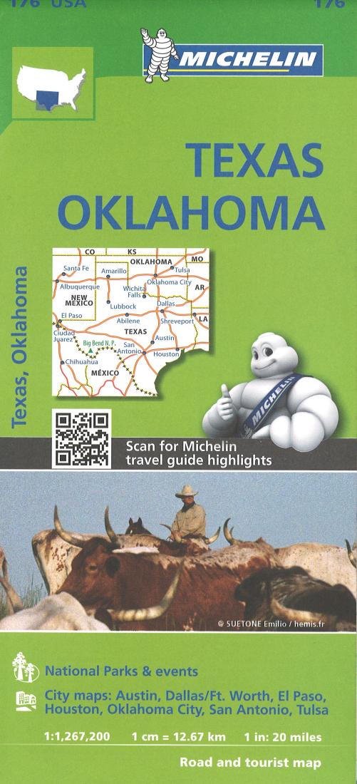 Texas, Oklahoma Road Map