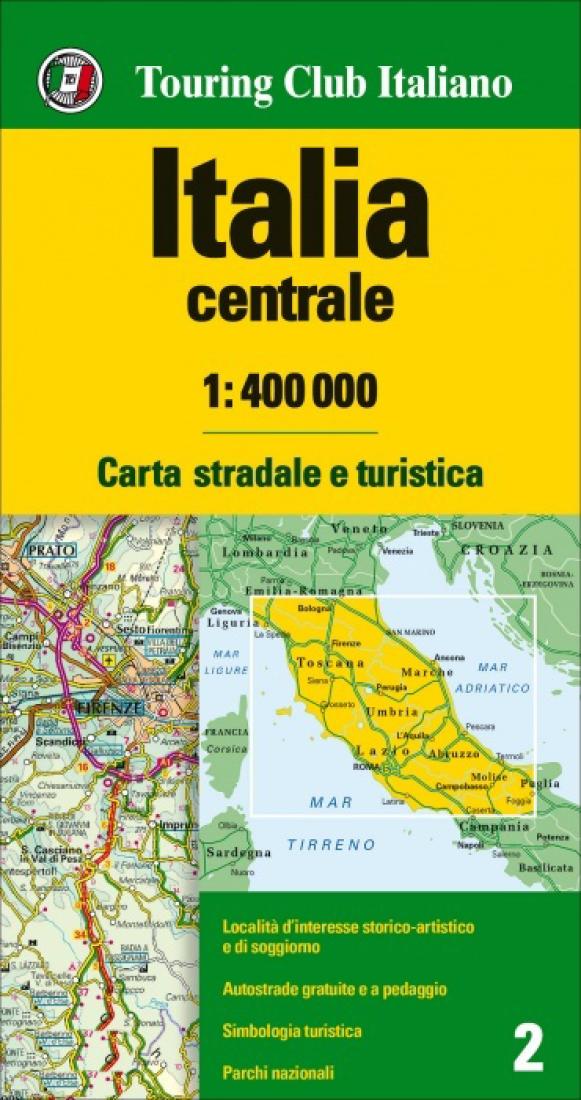 Italia: Centrale: 1:400 000 Road Map