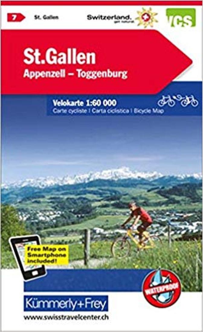 St Gallen, Appenzell, And Toggenburg Cycling Map