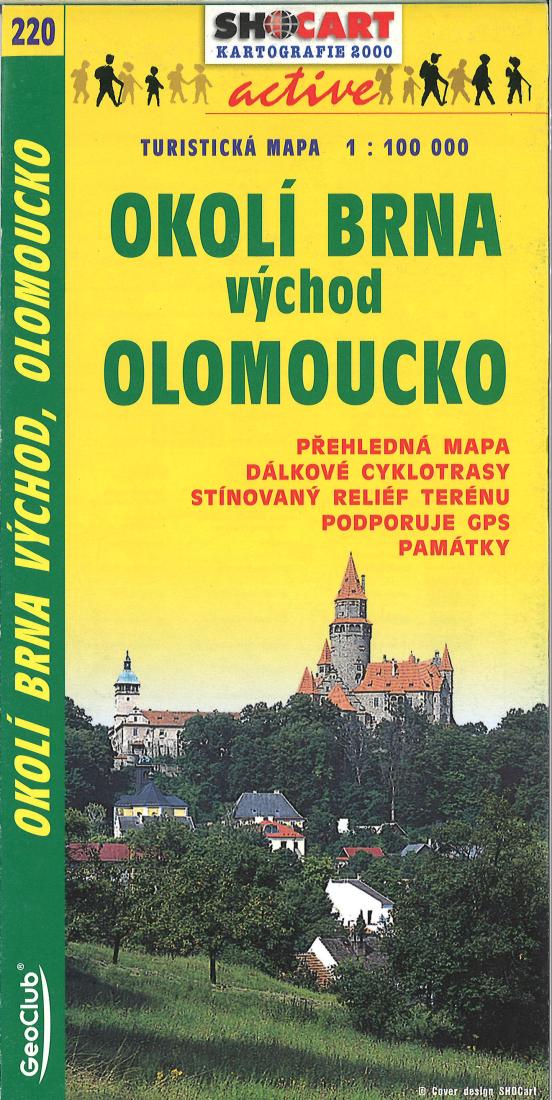 Okolí Brna Východ Olomoucko Road Map