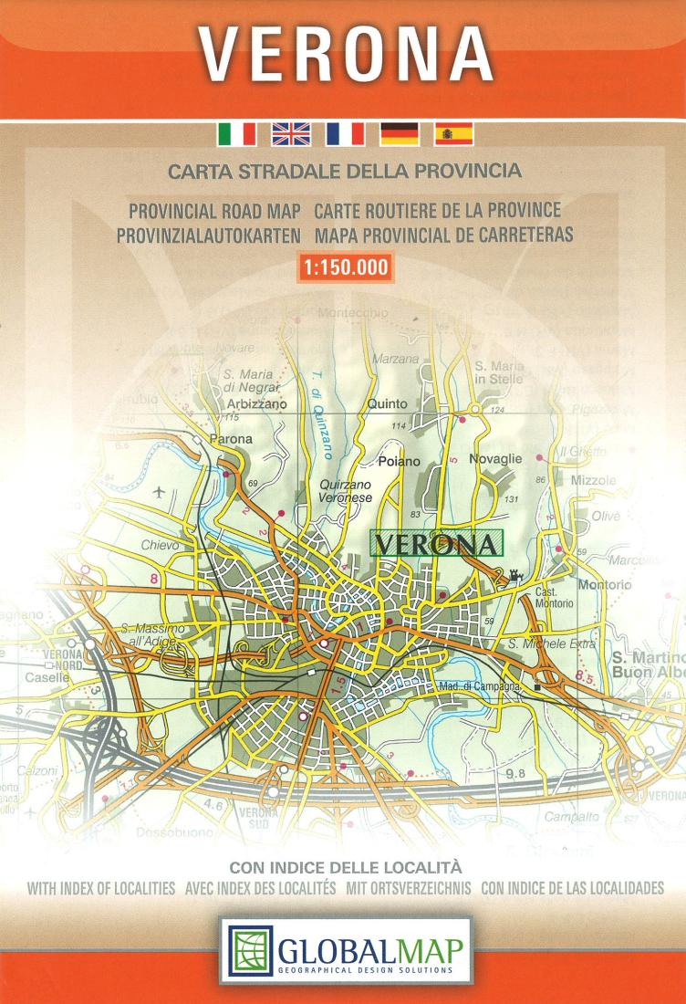 Verona: Carta Stradale Della Provincia Road Map