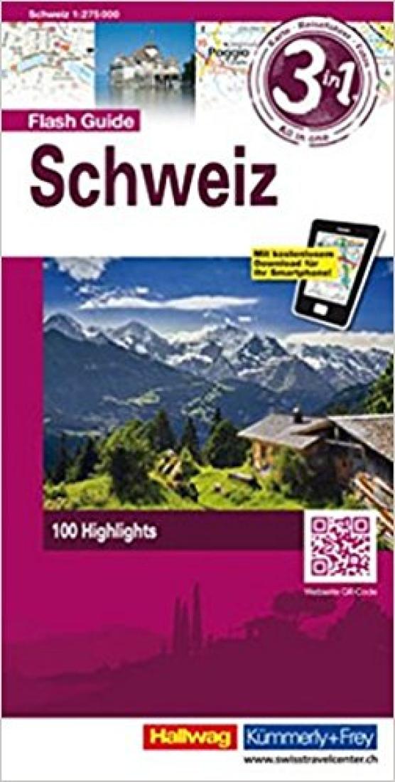 Schweiz: Flash Guide Travel Map