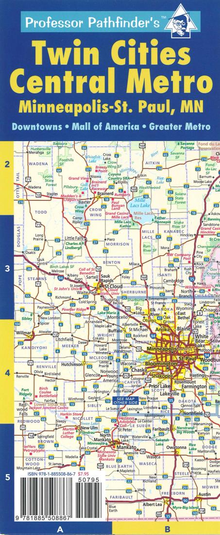 Twin Cities Central Metro: Minneapolis-St. Paul, Mn Road Map
