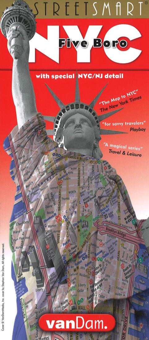 New York City Five Boro Streetsmart Travel Map