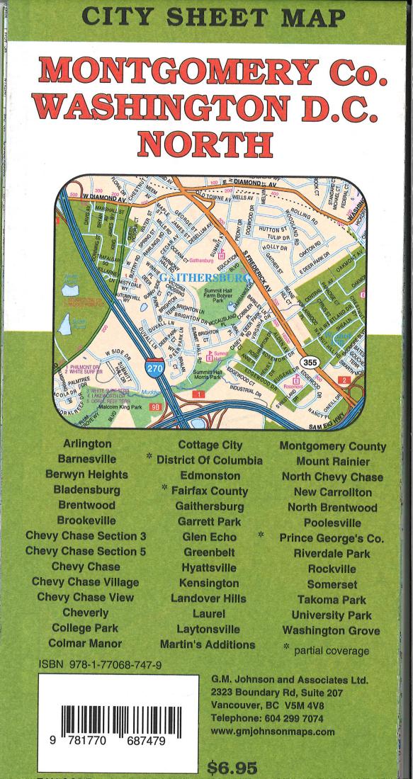 Montgomery County / Washington Dc NorthStreet Map