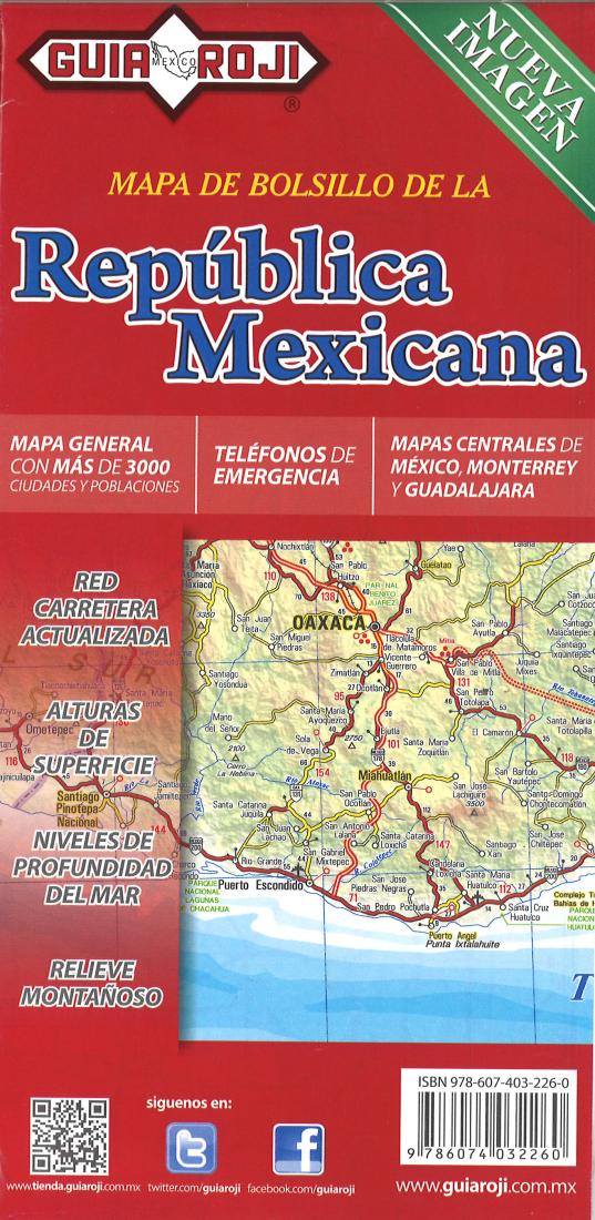 Mapa De Bolsillo De La República Mexicana