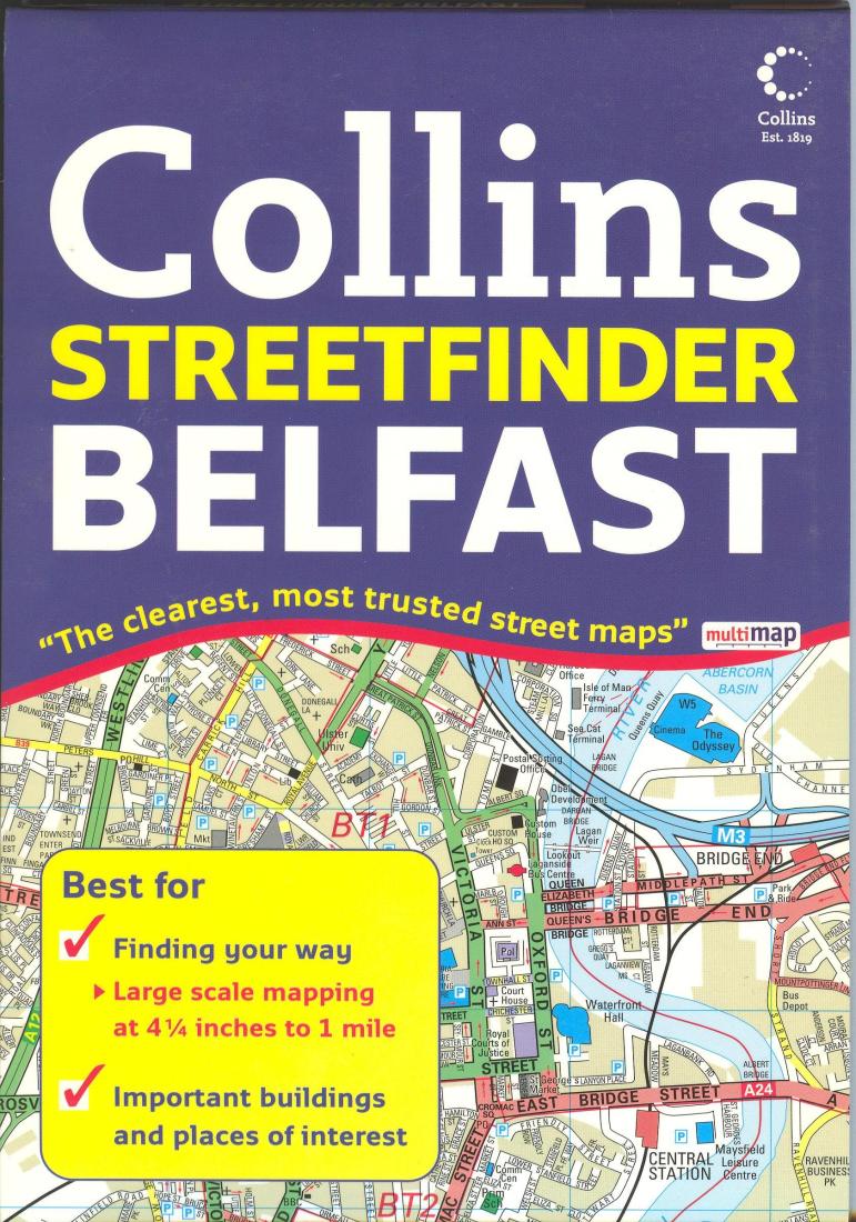 Collins Streetfinder Belfast Road Map