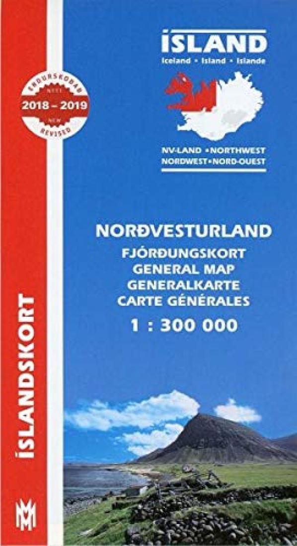 Iceland Northwest: General Map 1:300 000