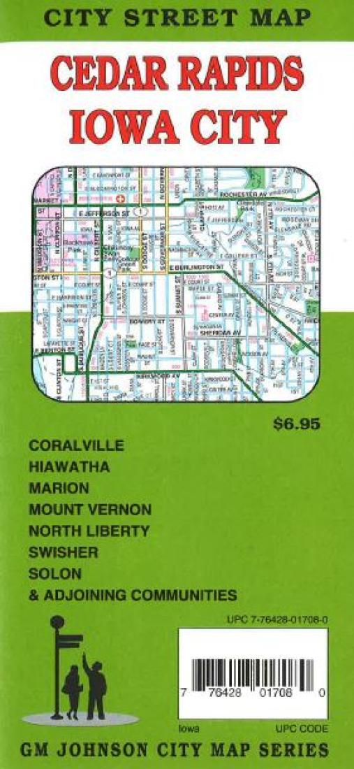 Cedar Rapids: Iowa City: City Street Map = Iowa City: Cedar Rapids: City Street Map