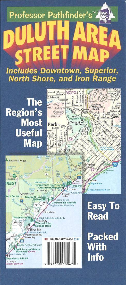DuluthArea Street Map: Includes Downtown, Superior, NorthShore, And Iron Range