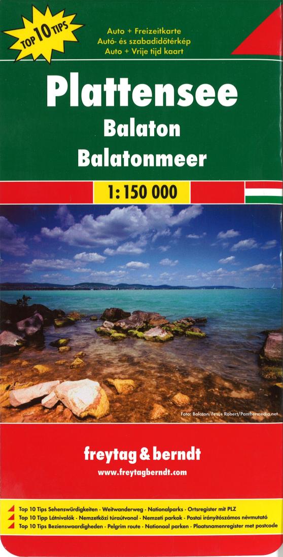 Plattensee = Balaton = Balatonmeer Travel Map