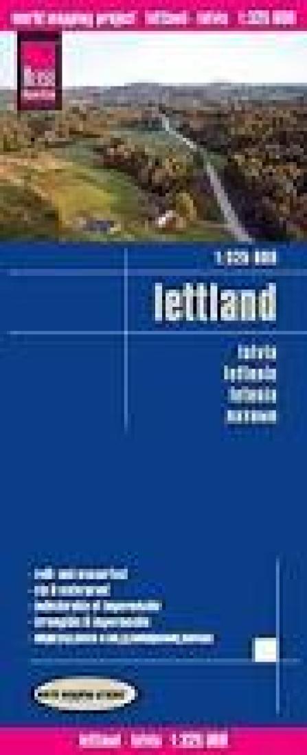 Latvia: 1:325 000 = Lettland: 1:325 000 = Lettonie: 1:325 000 = Letonia: 1:325 000 = ??????: 1:325 000 Road Map