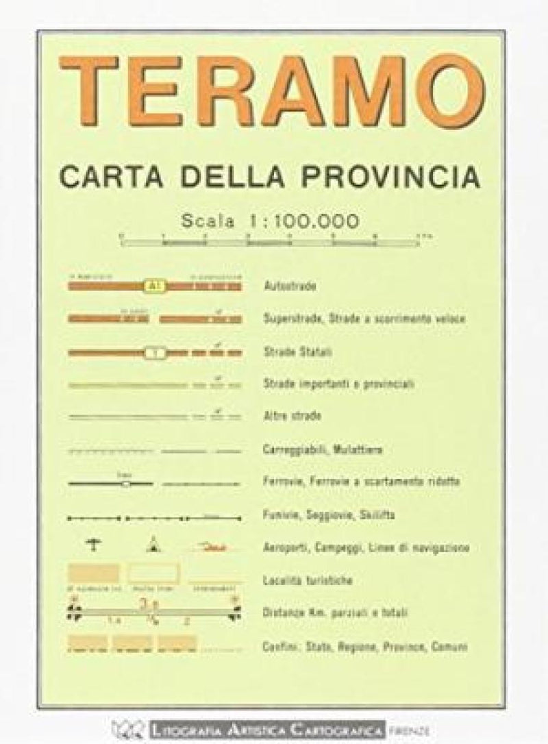 Teramo: Cart Della Provincia: Scala 1:100.000 Road Map