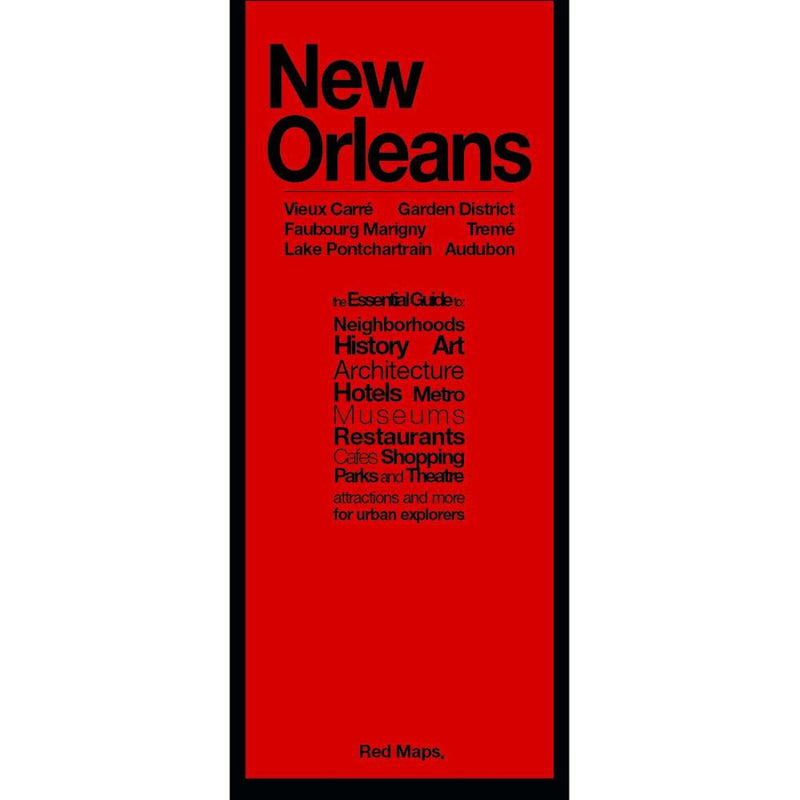 New Orleans, La: French Quarter, Downtown, Garden District, City Park, Audubon, Uptown, Marigny Travel Map