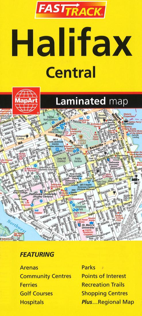 Halifax Fast Track Laminated Map