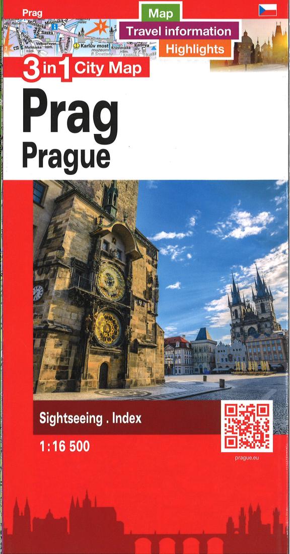 Prague 3 In 1 City Map