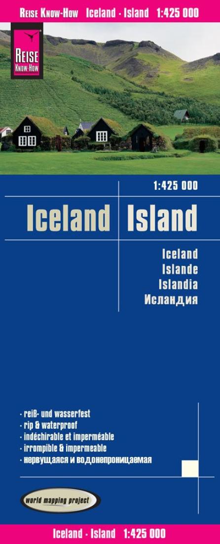 Island 1:425 000 = Iceland 1:425 000 = Islande 1:425 000 = Islandia 1:425 000 = ???????? 1:425 000 Road Map