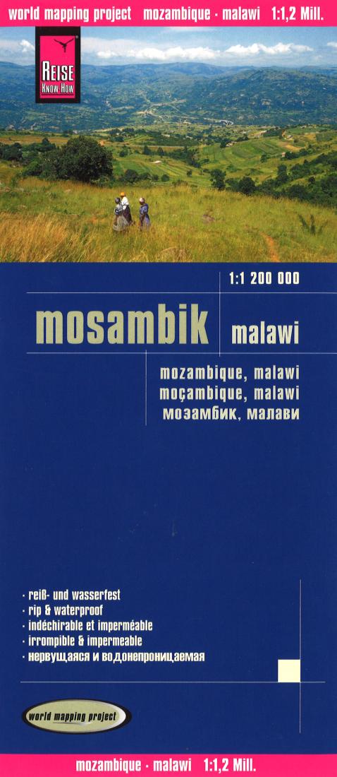 Mosambik: Malawi = Mozambique, Malawi = Moçambique, Malawi = ????????, ?????? Road Map