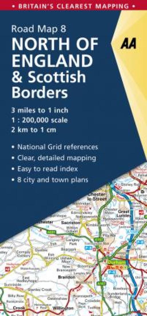 England NorthOf & Scottish Borders 8 Road Map