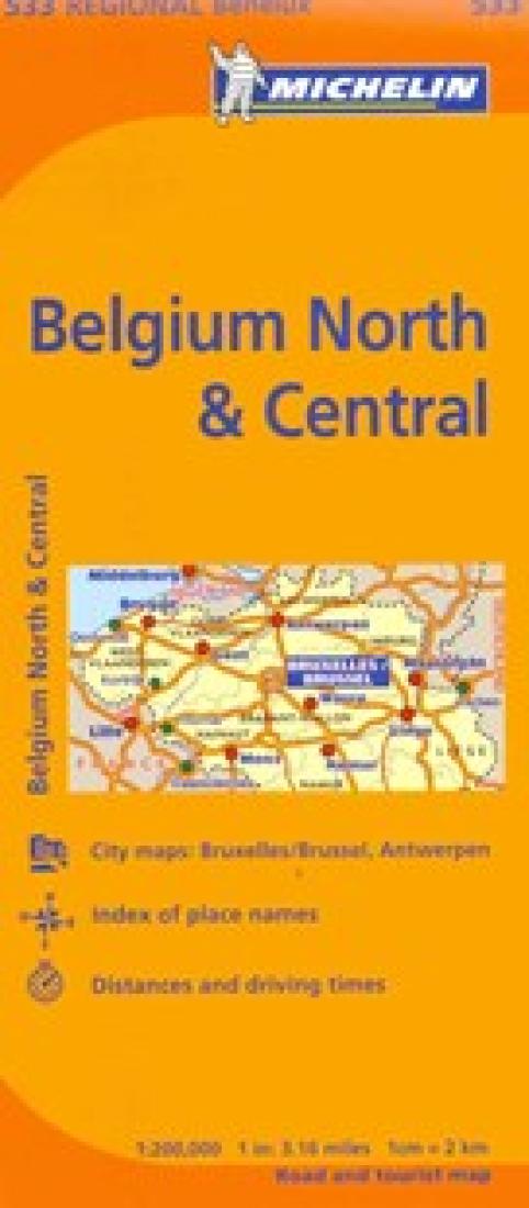 Brussels, NorthAnd Central Belgium (533) Road Map