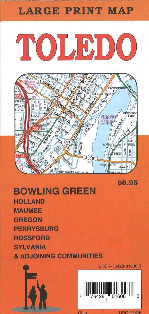 Toledo: Large Print Map = Toledo: Bowling Green: Large Print Map