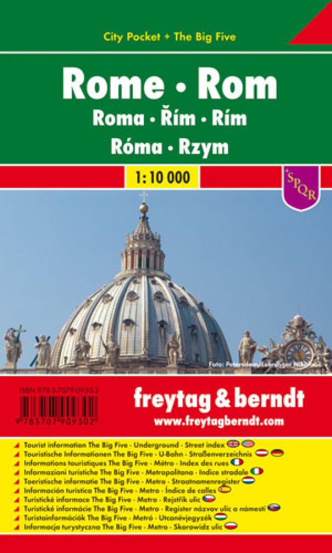 Rome: City Pocket + The Big Five = Roma = Rzym Travel Map