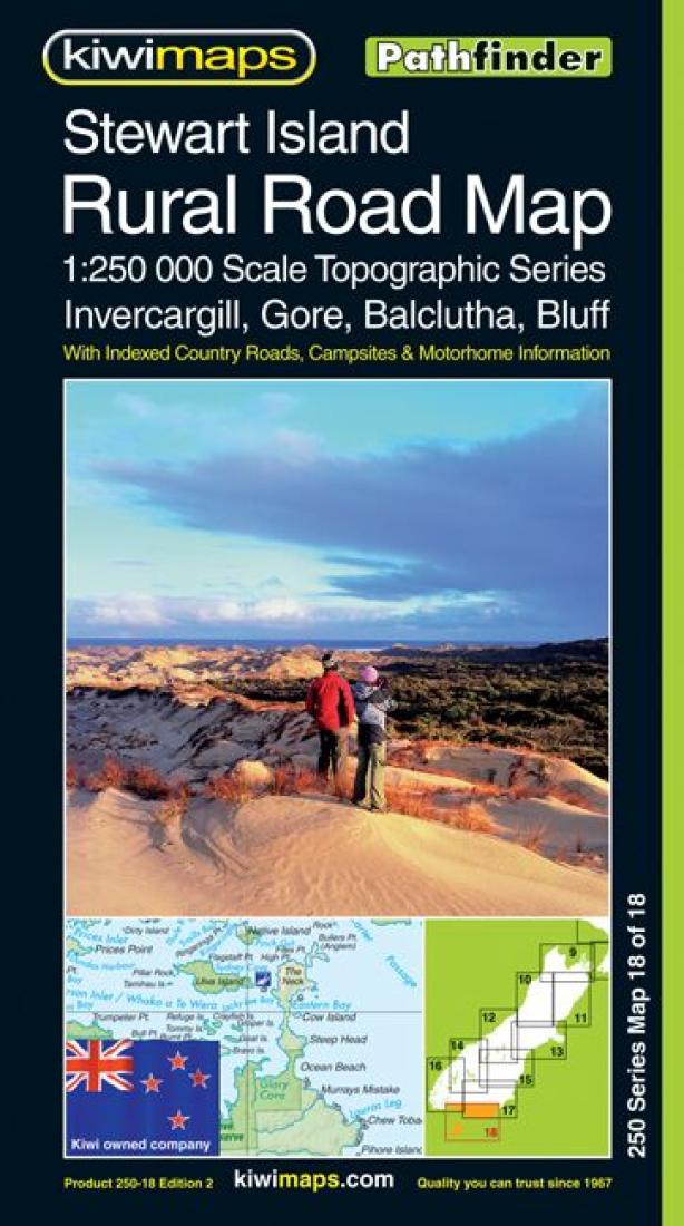 Stewart Island: Rural Road Map: 1:250,000 Scale Topographic Series: Invercargill, Gore, Balclutha, Bluff