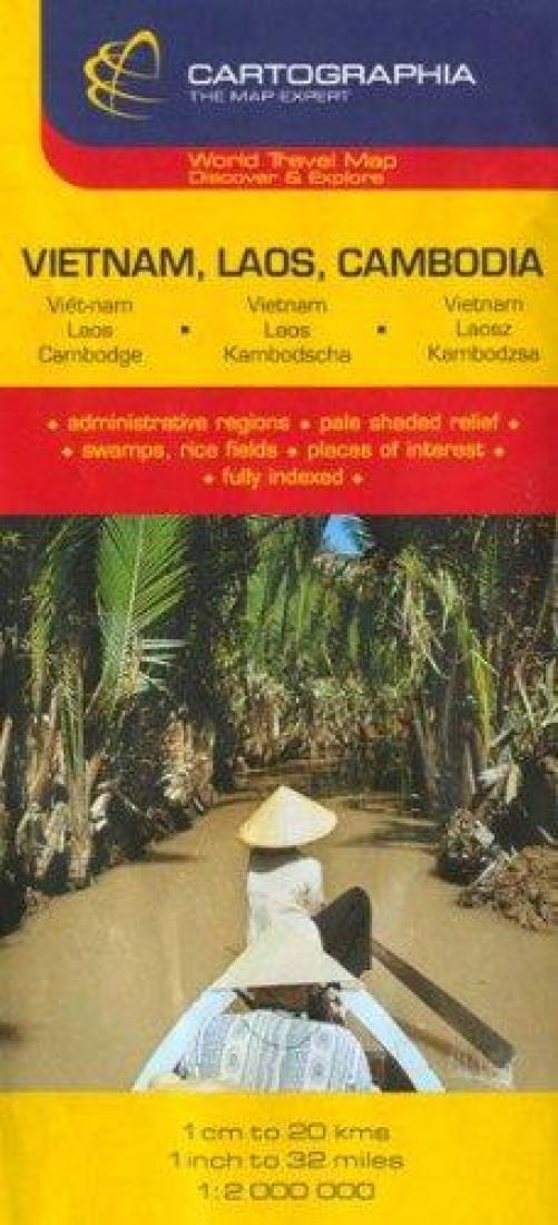 Vietnam: Laos, Cambodia Travel Map